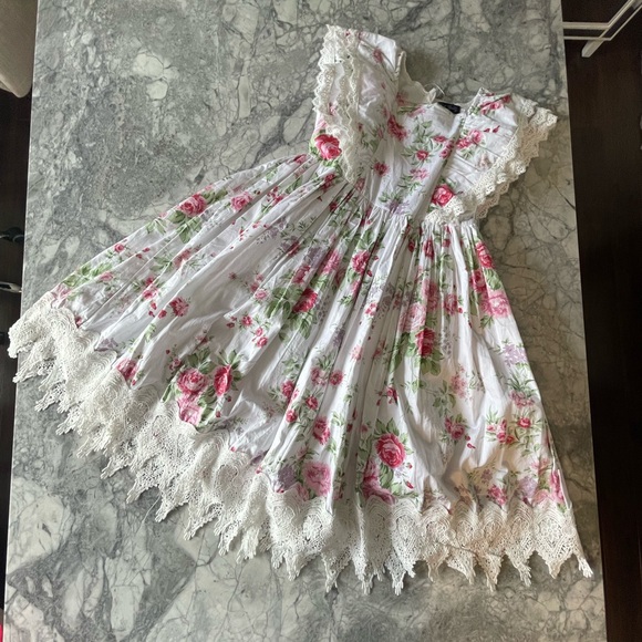 New! Trish Scully Floral Lace Girl Dress size 10